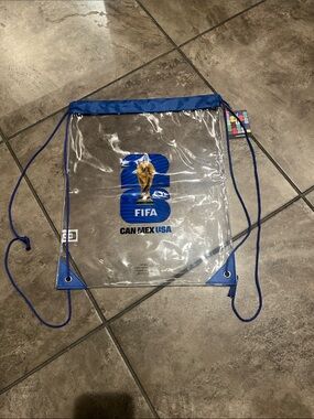 FIFA World Cup Clear Drawstring Backpack - Blue Accents